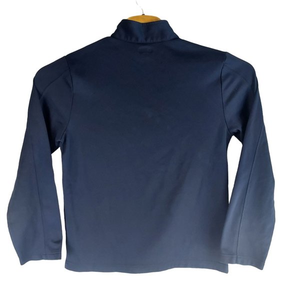 NFL Team Apparel Mens Medium Blue Patriots Long Sleeve Quarter Zip Pullover - Picture 3 of 5